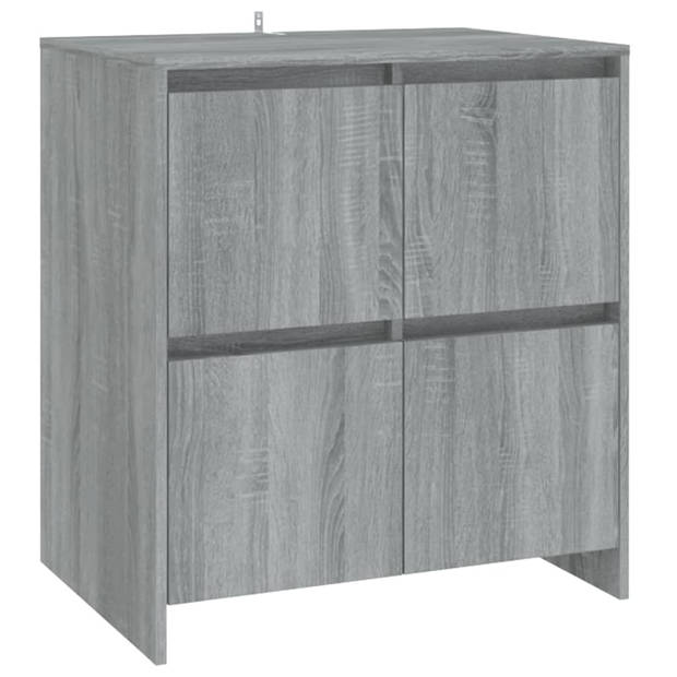 The Living Store Dressoir - Grijs Sonoma Eiken - 70 x 41 x 75 cm - Multimedia-opbergruimte