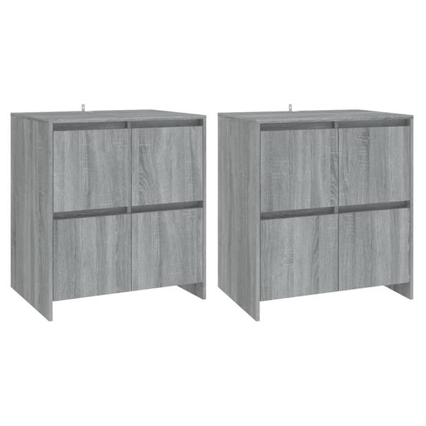 The Living Store Dressoir - Sonoma Eiken - 70x41x75 cm - 4 Deuren