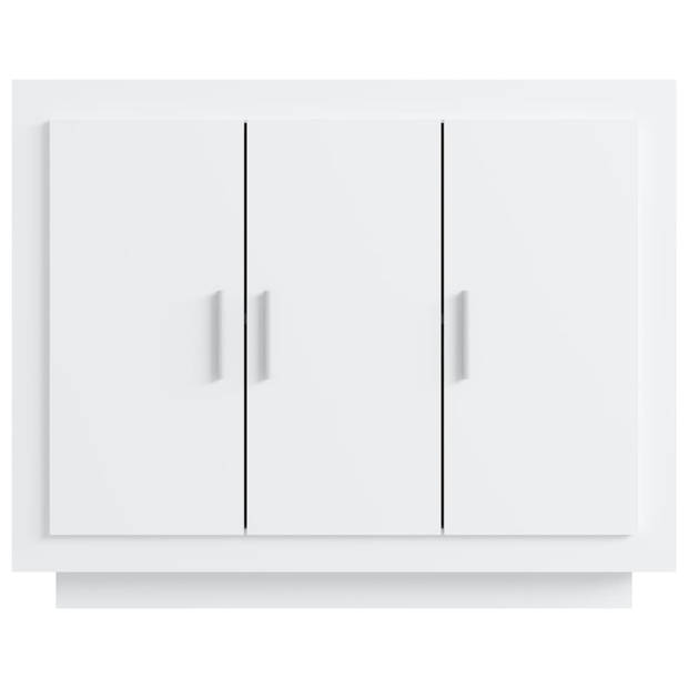 The Living Store Dressoir Wit - 92 x 35 x 75 cm - Vochtbestendig - met deuren en schappen