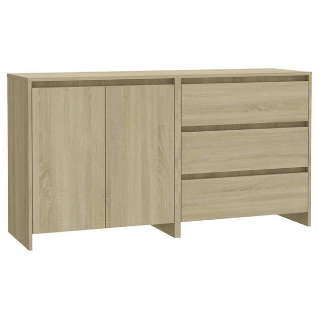 The Living Store Opbergkast - Dressoir met deuren - Sonoma eiken - 70 x 41 x 75 cm - Bewerkt hout