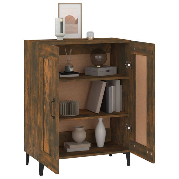 The Living Store Dressoir - Gerookt Eiken - 69.5 x 34 x 90 cm - Stevig en praktisch