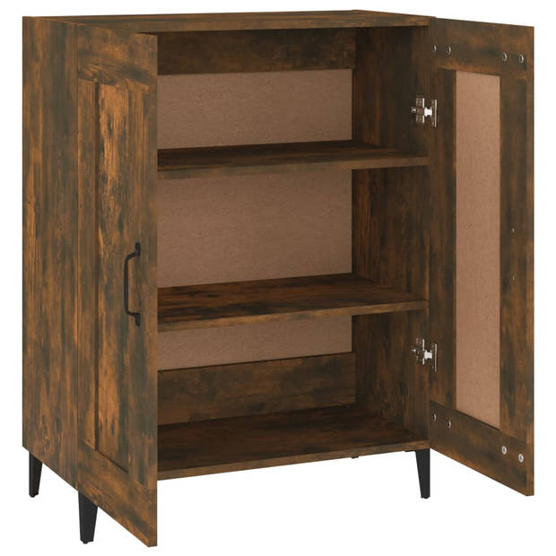 The Living Store Dressoir - Gerookt Eiken - 69.5 x 34 x 90 cm - Stevig en praktisch