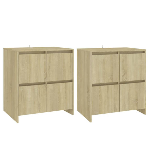 The Living Store Dressoir - Dressoirs - 70 x 41 x 75 cm - Sonoma eiken - Montage vereist