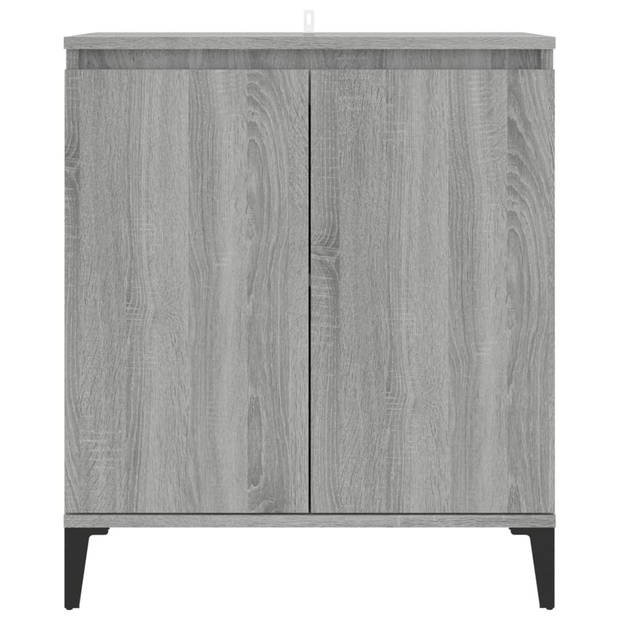 vidaXL Dressoir 60x35x70 cm bewerkt hout grijs sonoma eikenkleurig