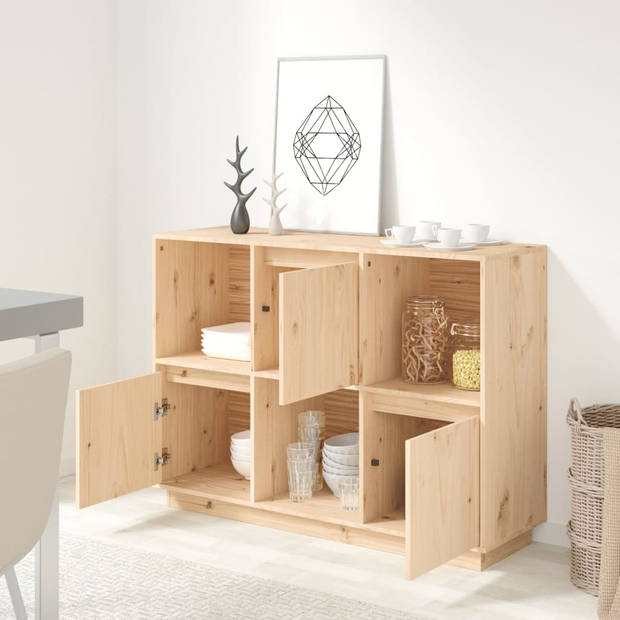 The Living Store Dressoir - Grenenhout - 110.5 x 35 x 80 cm - Opbergruimte - Moderne stijl