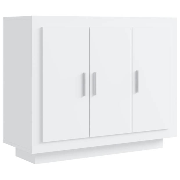 The Living Store Dressoir - Hoogglans Wit - 92 x 35 x 75 cm (B x D x H)