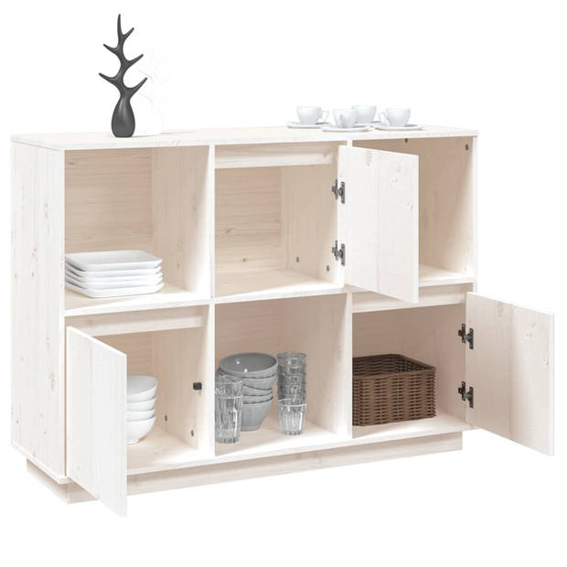 The Living Store Dressoir - Modern - Bijzetkast - 110.5 x 35 x 80 cm - Massief grenenhout