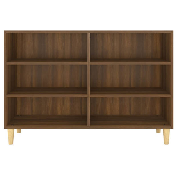 The Living Store Dressoir - Scandinavische Charme - Kast met 6 schappen - 103.5x35x70 cm - Bruineiken