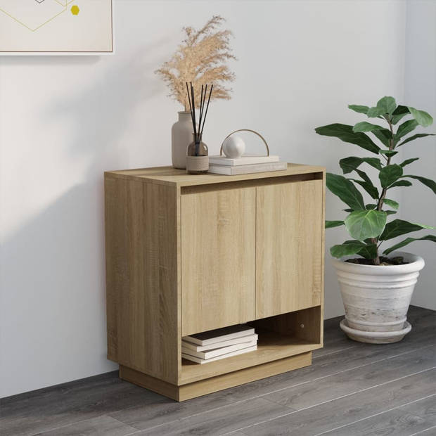 The Living Store Dressoir - Sonoma eiken - 70 x 41 x 75 cm - Minimalistisch design