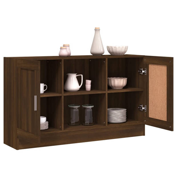 The Living Store Dressoir Bruineiken - 120 x 30.5 x 70 cm - Sterk en praktisch