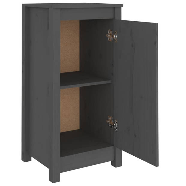 The Living Store Dressoir - Grijs - Massief Grenenhout - 40x35x80cm