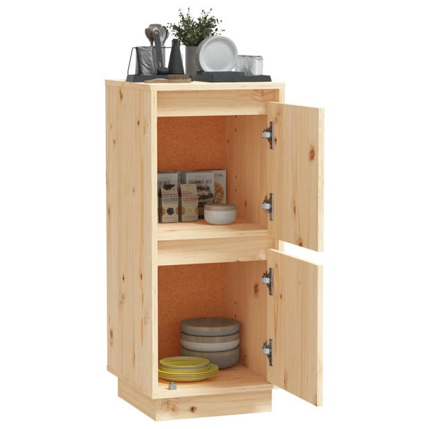 The Living Store Dressoir Bijzetkast - 31.5x34x75cm - Massief grenenhout en MDF