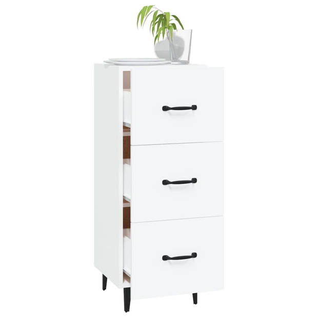 The Living Store Dressoir - Musthave - Meubelen - Afmeting- 34.5 x 34 x 90 cm - Kleur- wit