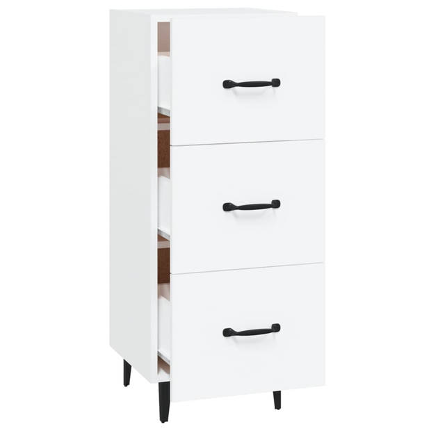 The Living Store Dressoir - Musthave - Meubelen - Afmeting- 34.5 x 34 x 90 cm - Kleur- wit