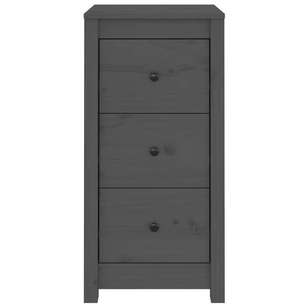 vidaXL Dressoir 40x35x80 cm massief grenenhout grijs