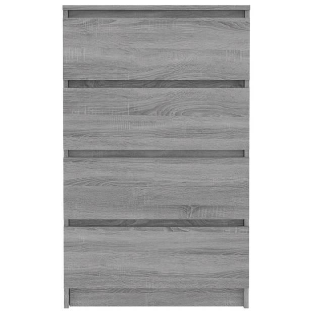 vidaXL Dressoir 60x35x98,5 cm bewerkt hout grijs sonoma eikenkleurig