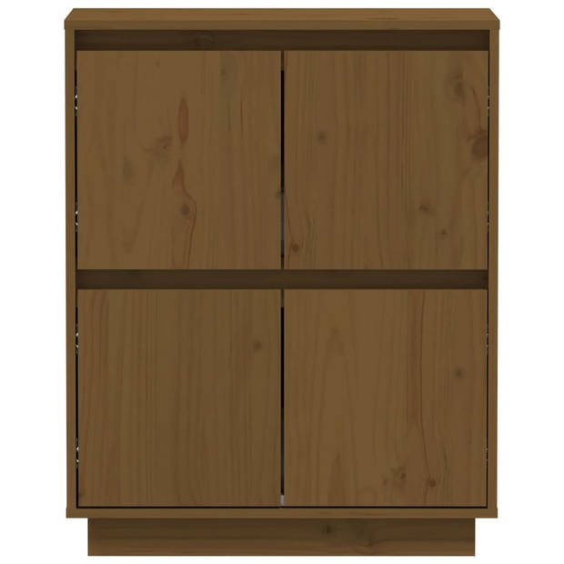 The Living Store Bijzetkast - Houten dressoir - 60x34x75 cm - Honingbruin