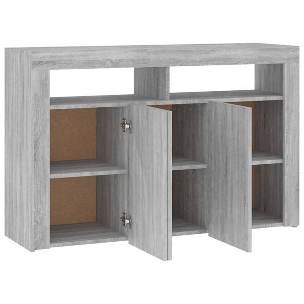 The Living Store Dressoir Sonoma Eiken - 115.5 x 30 x 75 cm - LED Verlichting