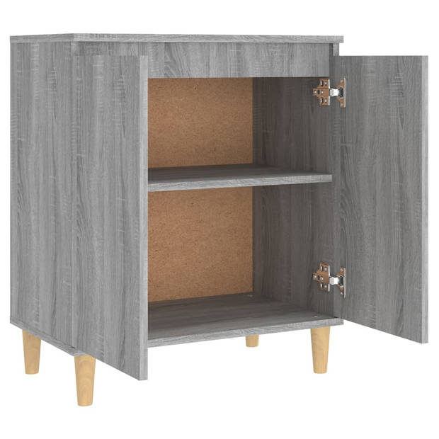 The Living Store Dressoir - Minimalistisch Grijs Sonoma Eiken - 60 x 35 x 70 cm - Opbergruimte - Multifunctioneel