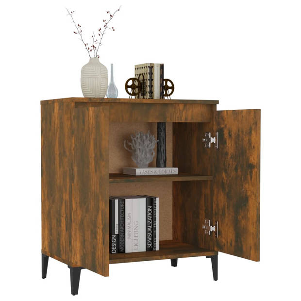 The Living Store Dressoir - Minimalistisch - Meubelen - Afmeting- 60 x 35 x 70 cm - Ken- Gerookt eiken