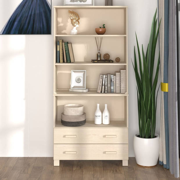 The Living Store HAMAR Dressoir en Opzetkast - 85 x 35 x 180 cm - Houten Meubel