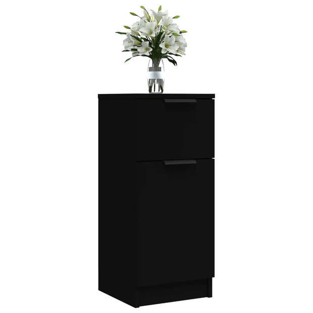 The Living Store Dressoir - Minimalistische Charme - Kast - 30 x 30 x 70 cm - Zwart