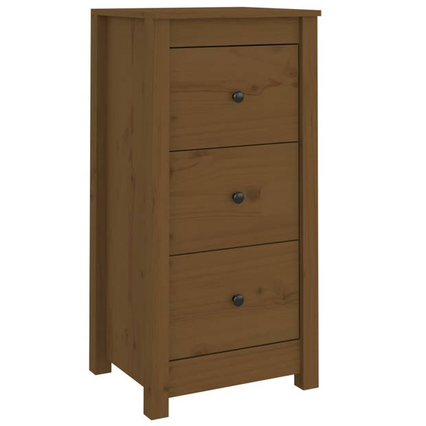 The Living Store Dressoir Grenenhout - Bijzetkast - 40x35x80 cm - Honingbruin