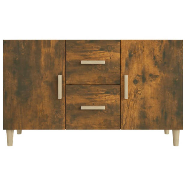 The Living Store Dressoir - Klassiek - Bijzetkast - 100 x 36 x 60 cm - Ken- Gerookt Eiken - Montage vereist