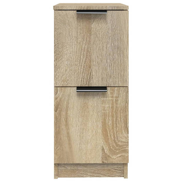 vidaXL Dressoir 30x30x70 cm bewerkt hout sonoma eikenkleurig