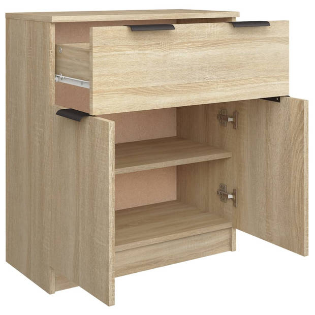 The Living Store Dressoir - Sonoma eiken - Hout - 60x30x70 cm - Met lade en 2 deuren