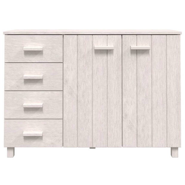 vidaXL Dressoir HAMAR 113x40x80 cm massief grenenhout wit