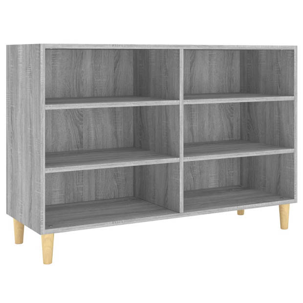 The Living Store Dressoir Scandinavische Stijl - 103.5 x 35 x 70 cm - Grijs Sonoma Eiken