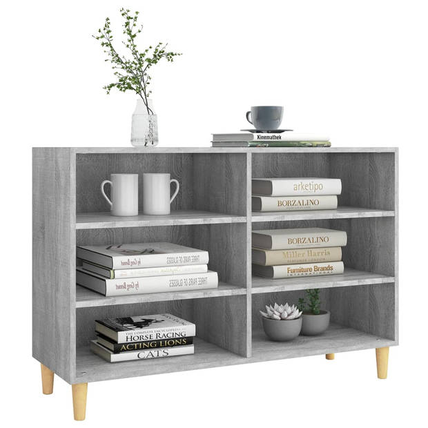 The Living Store Dressoir Scandinavische Stijl - 103.5 x 35 x 70 cm - Grijs Sonoma Eiken