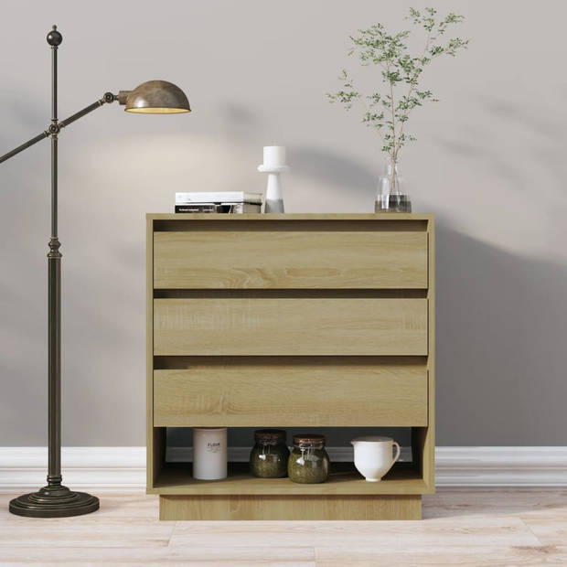 The Living Store - Dressoir - Bijzetkast - 70 x 41 x 75 cm - sonoma eiken