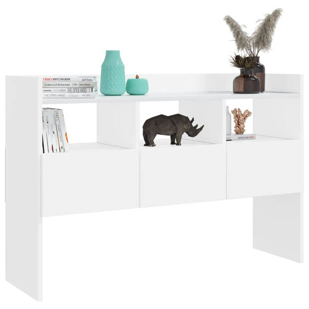 The Living Store Dressoir - Wit - 105 x 30 x 70 cm - 3 lades en 3 open vakken