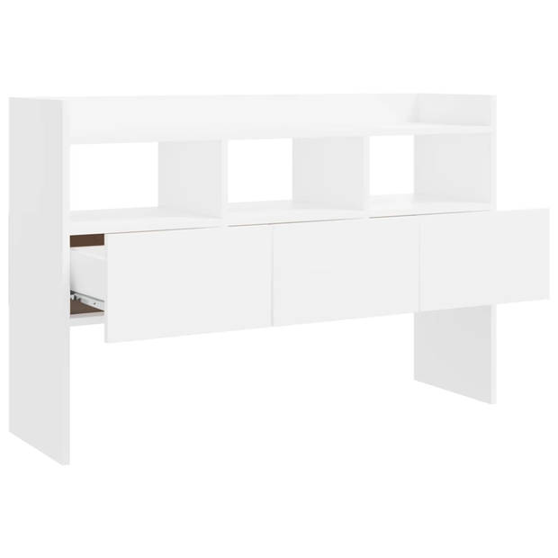 The Living Store Dressoir - Wit - 105 x 30 x 70 cm - 3 lades en 3 open vakken