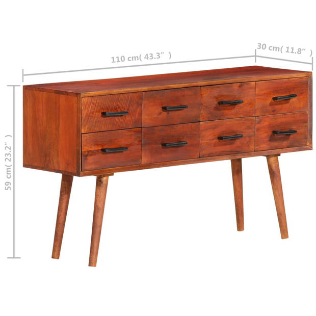 The Living Store Dressoir Massief Mangohout - 110 x 30 x 59 cm - Bruine Afwerking