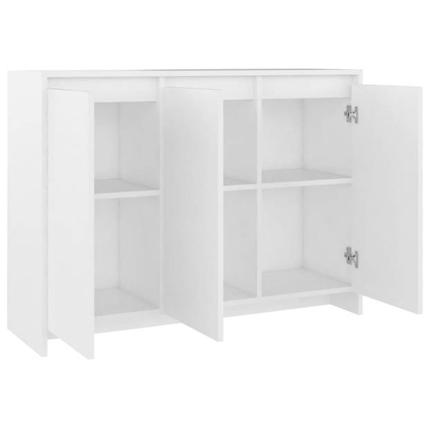 The Living Store Bijzetkast - Dressoir - 102 x 33 x 75 cm - Stevige constructie - Wit - Spaanplaat