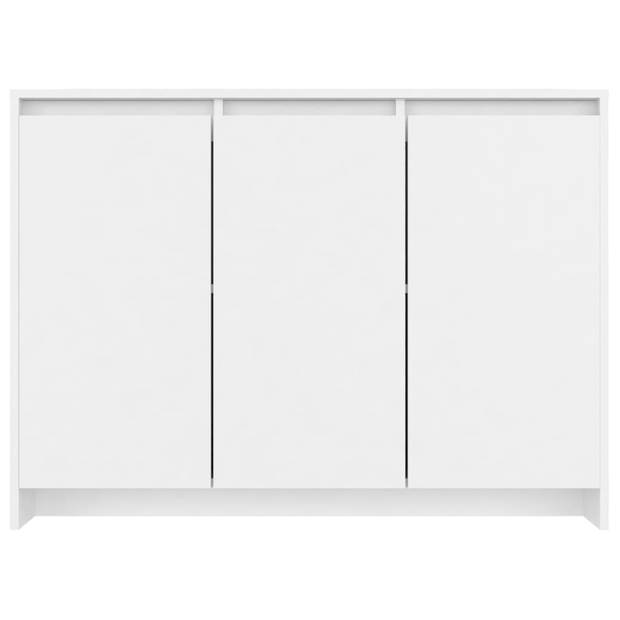 The Living Store Bijzetkast - Dressoir - 102 x 33 x 75 cm - Stevige constructie - Wit - Spaanplaat