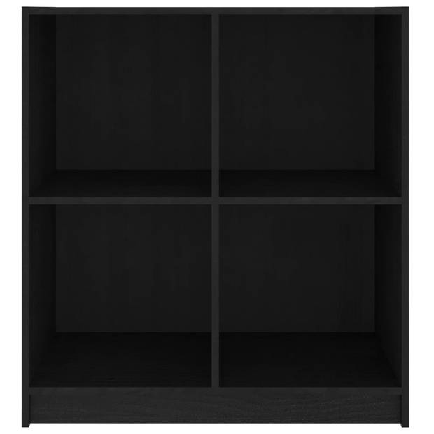 The Living Store Dressoir Modern - Zwart - 70x33x76 cm - Massief grenenhout