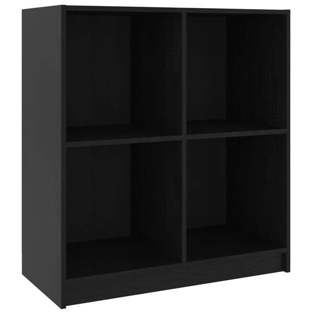 The Living Store Dressoir Modern - Zwart - 70x33x76 cm - Massief grenenhout