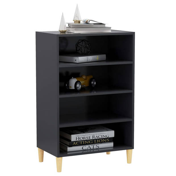 The Living Store Dressoir 57x35x90 cm spaanplaat grijs - Keukenkast