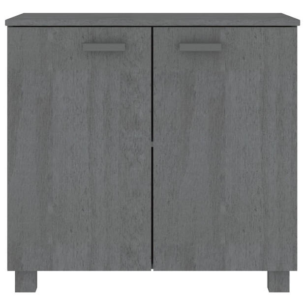 The Living Store HAMAR Houten Dressoir - 85 x 35 x 80 cm - Donkergrijs