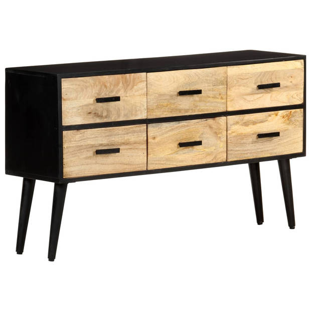 The Living Store Dressoir Massief Mangohout - 110 x 33 x 64 cm - 6 lades