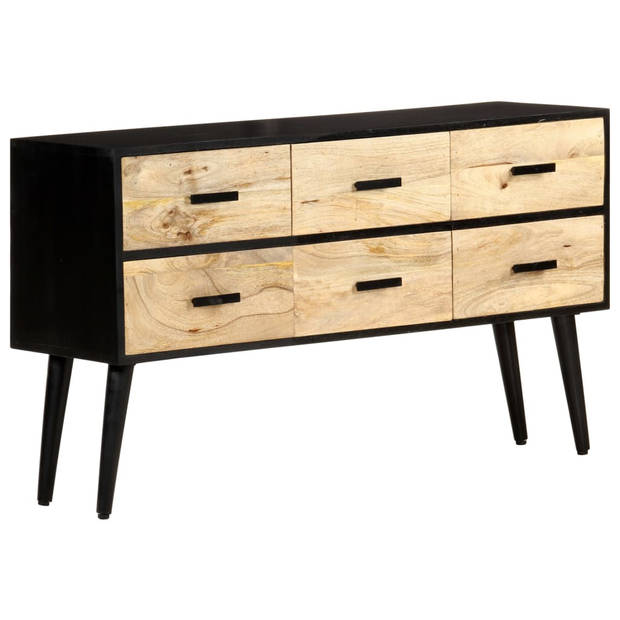 The Living Store Dressoir Massief Mangohout - 110 x 33 x 64 cm - 6 lades