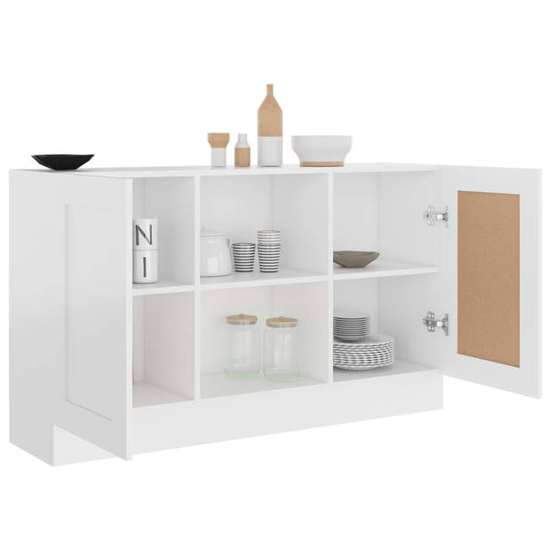 The Living Store Dressoir - Opbergkast - 120 x 30.5 x 70 cm - Wit - Hoogwaardig hout