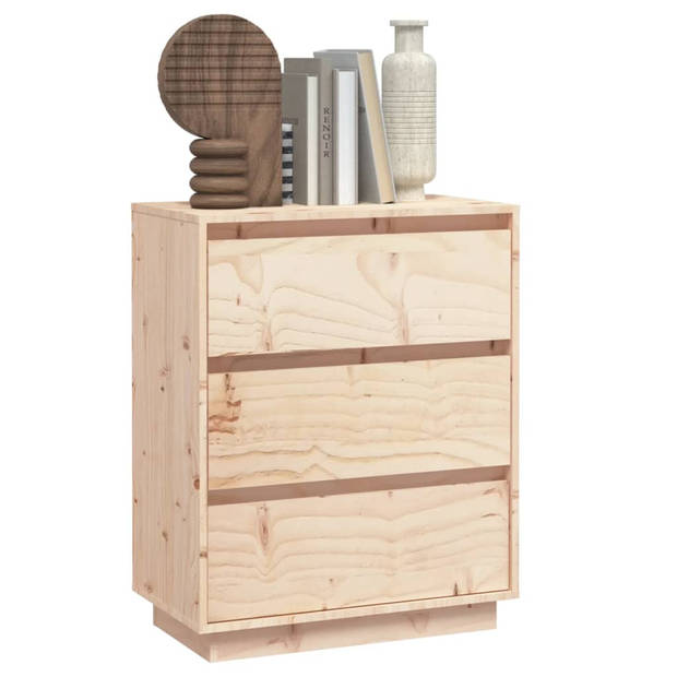 The Living Store Dressoir - Massief grenenhout - 60 x 34 x 75 cm - Onbehandeld