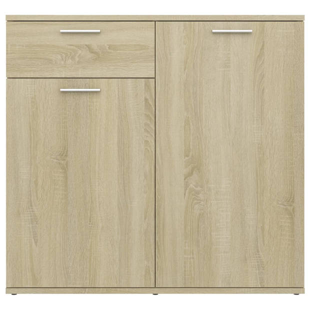 vidaXL Dressoir 80x36x75 cm bewerkt hout sonoma eikenkleurig