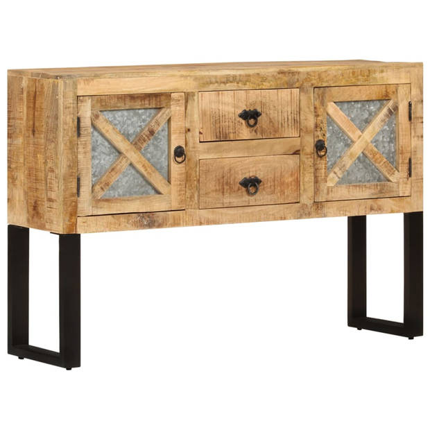 The Living Store Dressoir - Industriële stijl - Mangohout - 110x30x74 cm - 2 deuren en 2 lades