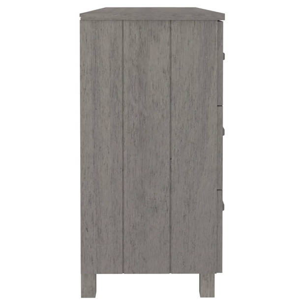 The Living Store HAMAR Dressoir - Lichtgrijs - 113 x 40 x 80 cm - Massief grenenhout